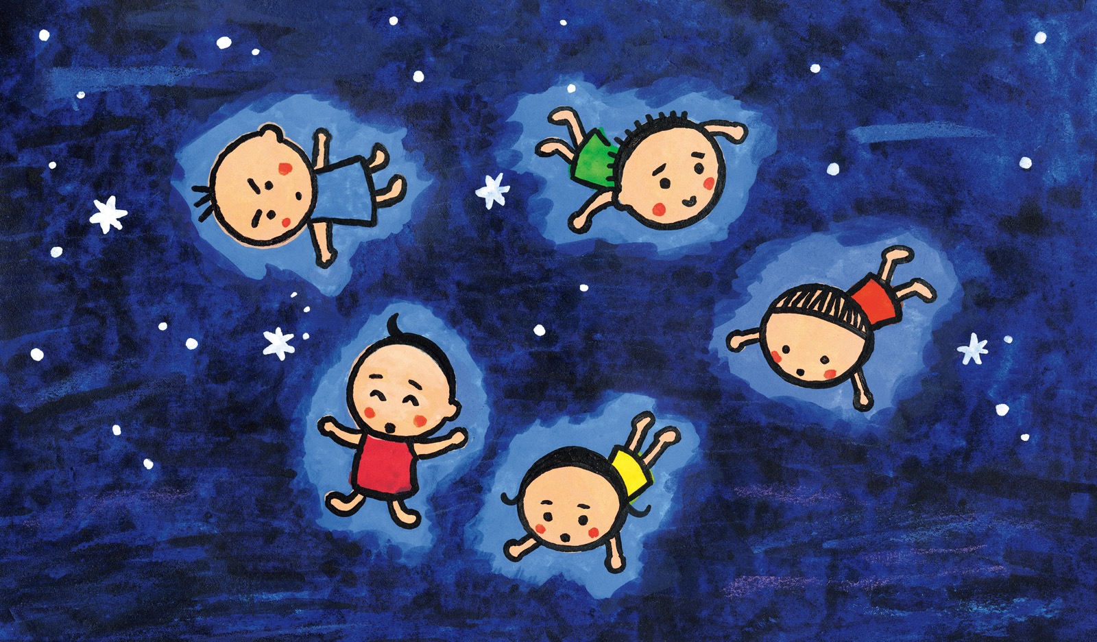 夜空を泳ぐ子どもたち
